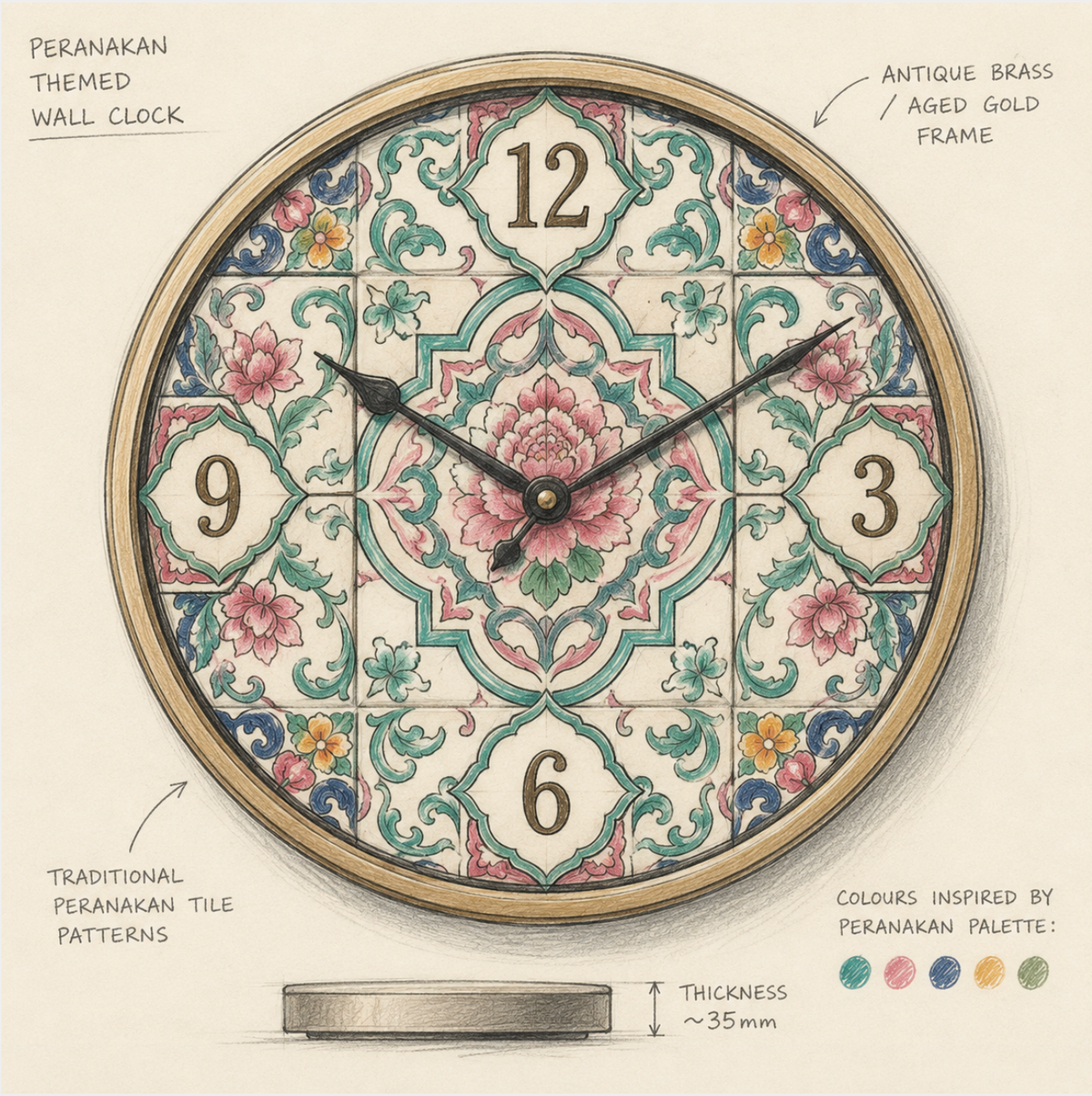 Joo Chiat Road Heritage Clock